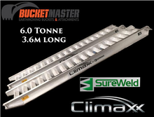 Load image into Gallery viewer, Sureweld 6 Tonne “Climaxx” Aluminium Loading Ramps for Rubber Tracks & Rubber Tyres