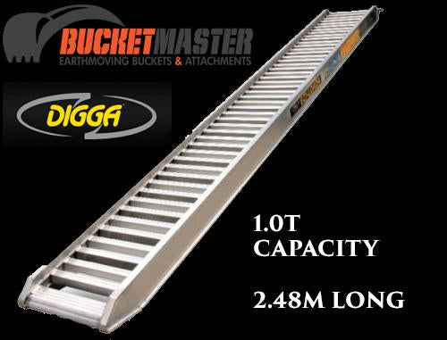 “Ezi-Loada”  Digga 1.0 Tonne Loading Ramps for Excavator, Bobcat or Positrack