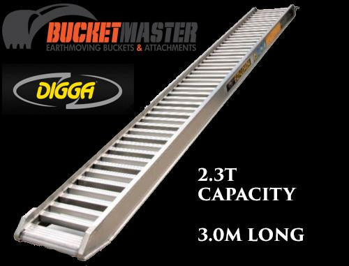 “Ezi-Loada”  Digga 2.3 Tonne Loading Ramps for Excavator, Bobcat or Positrack