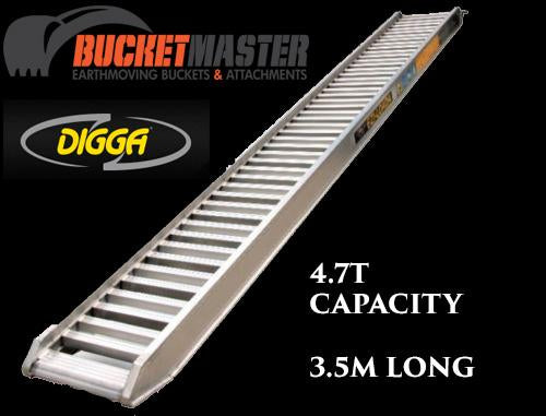 “Ezi-Loada”  Digga 4.7 Tonne Loading Ramps for Excavator, Bobcat or Positrack