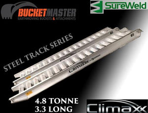 Sureweld 4.8 Tonne 3.3m “Climaxx” T Series Aluminium Loading Ramps for Steel & Rubber Tracks