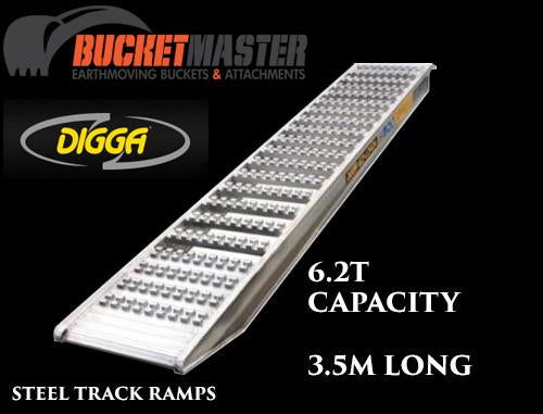 “Ezi-Loada” Digga 6.2 Tonne Loading Ramps for Excavator, Bobcat or Positrack - Universal