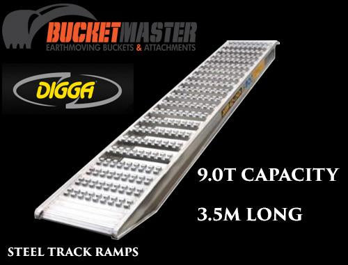 “Ezi-Loada”  Digga 9.0 Tonne Loading Ramps for Excavator, Bobcat or Positrack