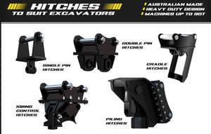 DIGGA AUGER COMBO PACKAGE - PDX2 AUGER DRIVE+300Di AUGER +DOUBLE PIN HITCH - FOR EXCAVATOR