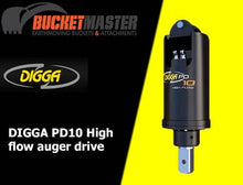 Load image into Gallery viewer, DIGGA PD10 AUGER DRIVE - High Flow - 75mm Square Shaft, EXCAVATOR, SKID STEER, LOADER, BOBCAT