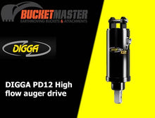 Load image into Gallery viewer, DIGGA PD12 AUGER DRIVE - High Flow - 75mm Square Shaft, EXCAVATOR, SKID STEER, LOADER, BOBCAT
