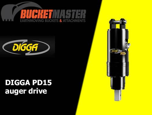 DIGGA PD15 AUGER DRIVE - 75mm Square Shaft, EXCAVATOR, SKID STEER, LOADER, BOBCAT
