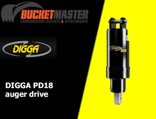 DIGGA PD18 AUGER DRIVE - 75mm Square Shaft, EXCAVATOR, SKID STEER, LOADER, BOBCAT