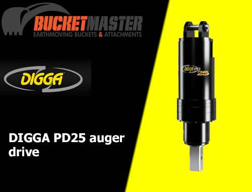 DIGGA PD25 AUGER DRIVE - 100 mm Square Shaft, EXCAVATOR, SKID STEER, LOADER, BOBCAT