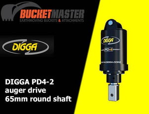 DIGGA AUGER COMBO PACKAGE - PD4 AUGER DRIVE+300Di AUGER +DOUBLE PIN HITCH - FOR EXCAVATOR up to 4.5 Tonne