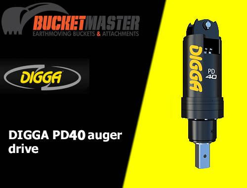 DIGGA PD40 AUGER DRIVE - 100 mm Square Shaft, EXCAVATOR, SKID STEER, LOADER, BOBCAT